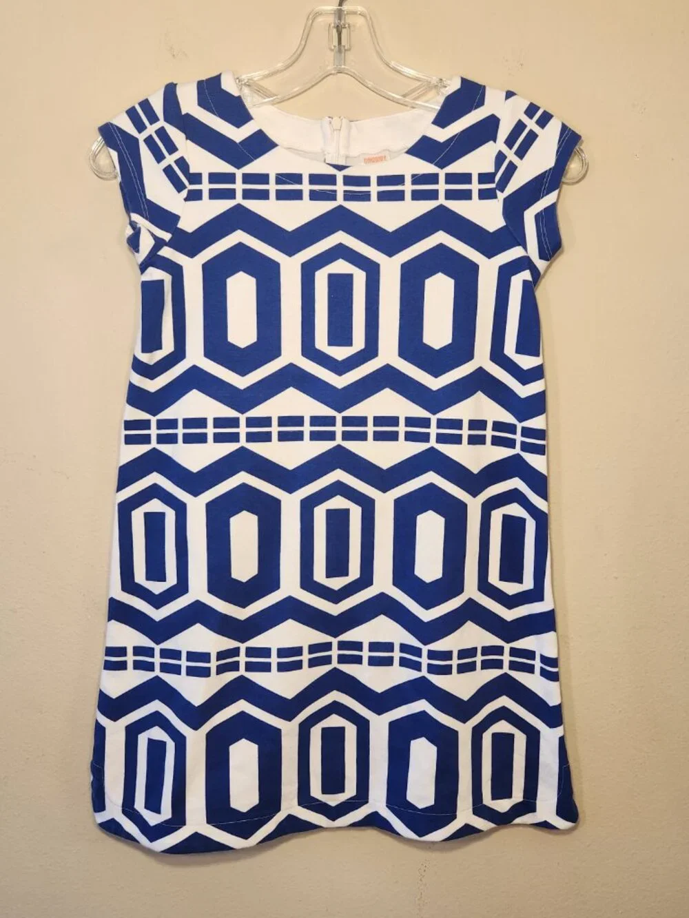 Gymboree blue and white print dress size 8